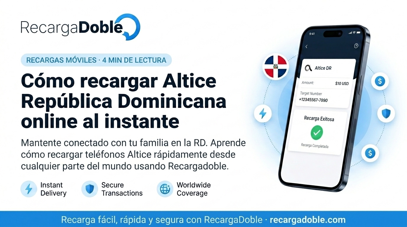 Imagen describiendo Cómo recargar Altice República Dominicana online al instante
