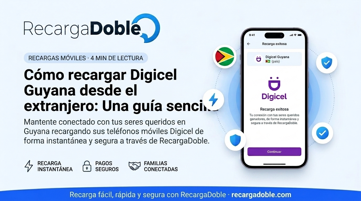 Imagen describiendo Cómo recargar Digicel Guyana desde el extranjero: Una guía sencilla