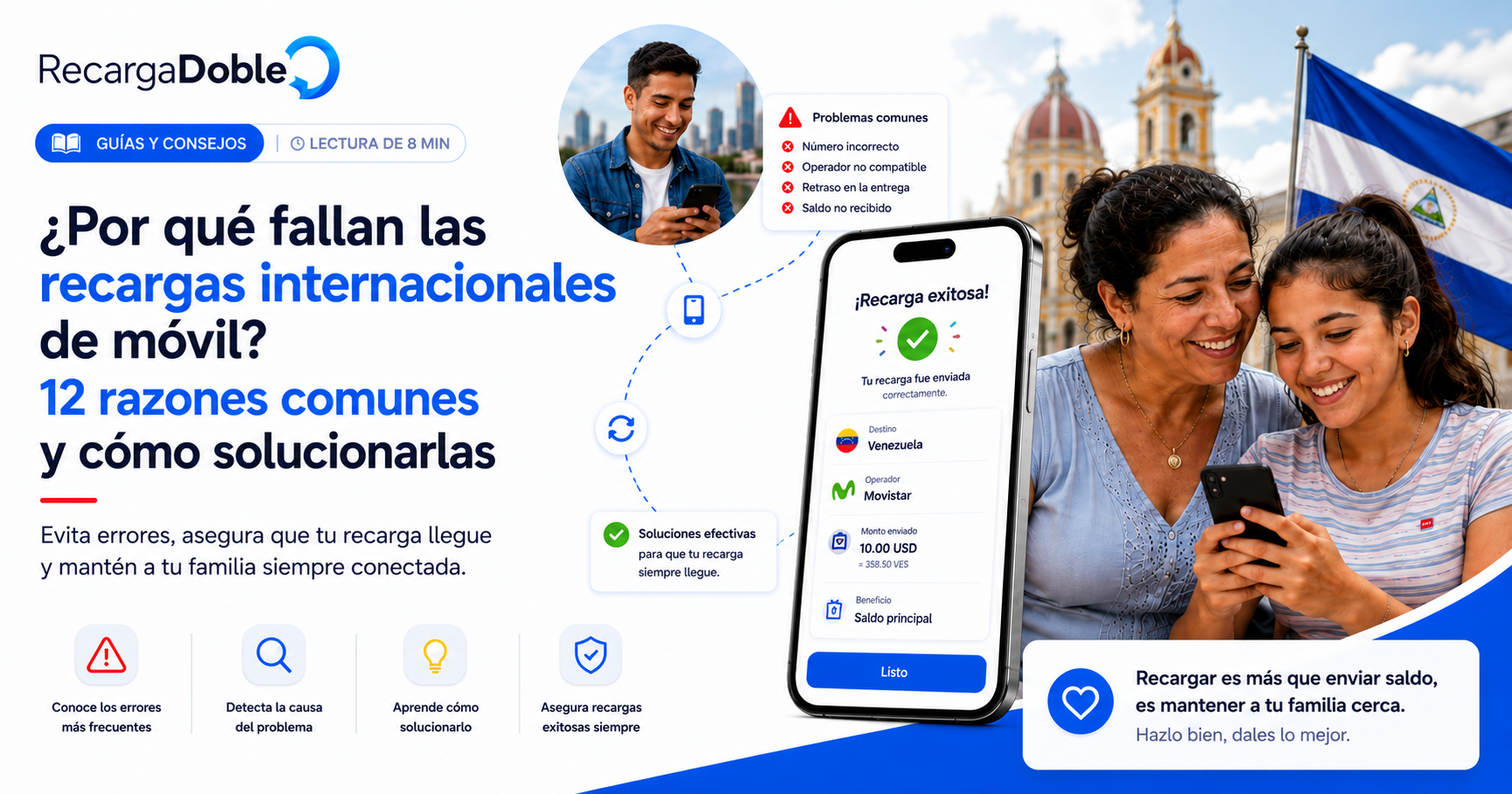 Por qué fallan las recargas móviles internacionales: 12 razones comunes y cómo solucionarlas