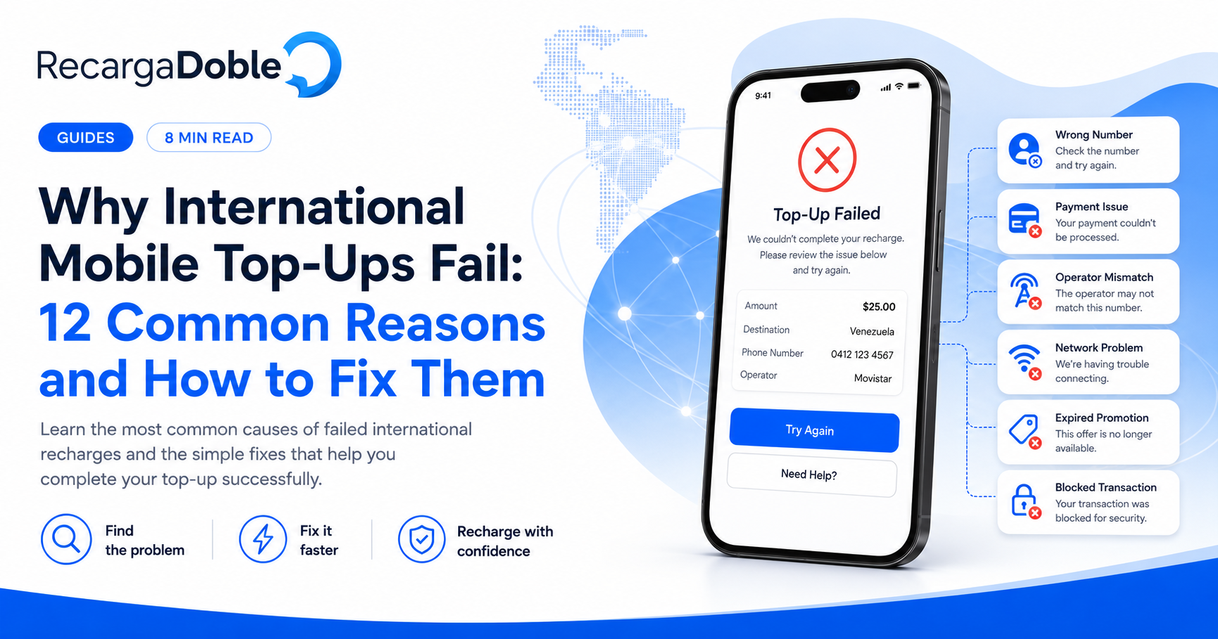 Why International Mobile Top-Ups Fail: 12 Common Reasons and How to Fix Them